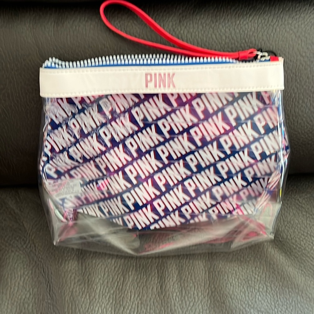 PINK Victoria's Secret Transparent Wristlet Bag